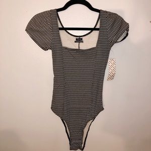 Out From Under Ribbed Square-Neck Bodysuit